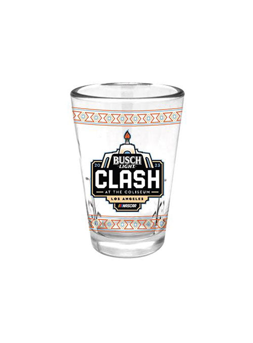 Clash at the Coliseum Shot Glass - Side View
