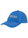 Ladies NASCAR Rhinestone Hat in Blue - Left Side View