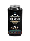 Clash at the Coliseum Slim Can Cooler in Black - Side View