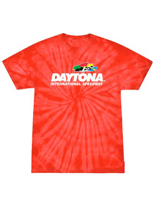 Youth Daytona Spider Red Tie Dye T-Shirt - Front View