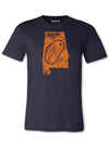 Talladega State Outline T-Shirt - Navy & Orange