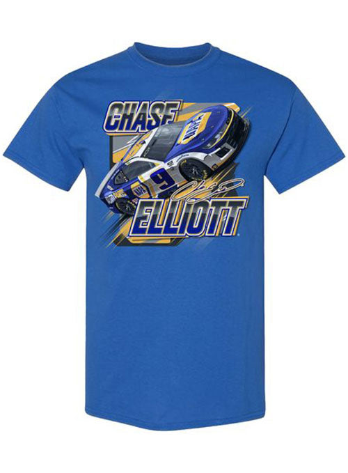 Chase Elliott Blister T-Shirt in Blue - Front View