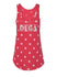 Ladies DEGA Tank Top in Red - Front View