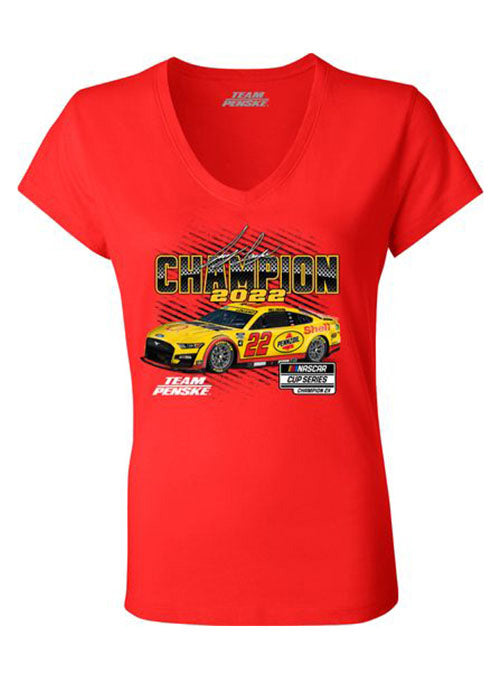 2022 Ladies Championship T-Shirt in Red - Front View