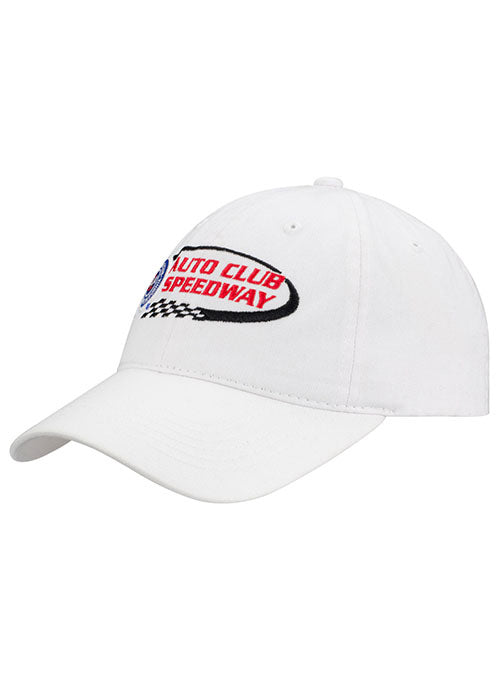 Ladies Auto Club Slouch Hat in White - Left Side View
