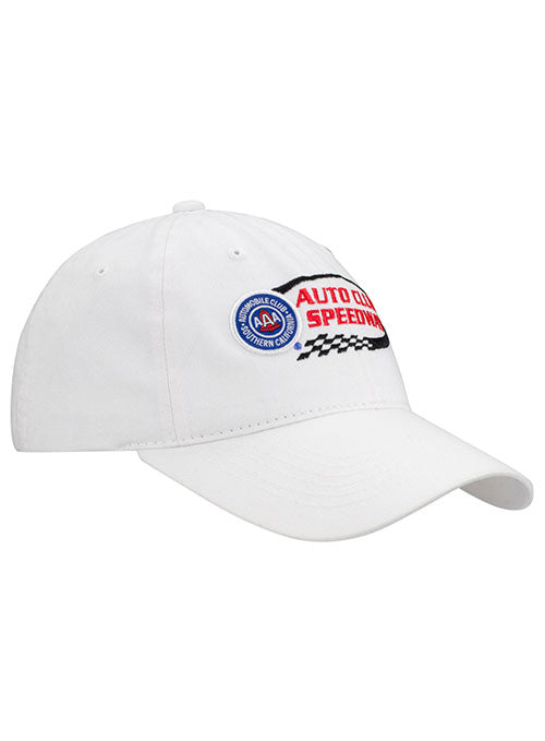 Ladies Auto Club Slouch Hat in White - Right Side View