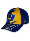 Youth Chase Elliott Element Hat in Yellow and Blue - Left Side View