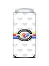 NASCAR 75th Anniversary 12 oz Slim Can Cooler in White - Side View