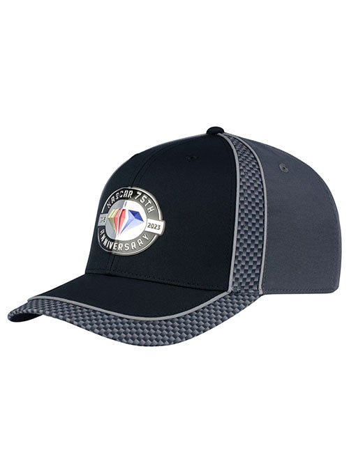 NASCAR 75th Anniversary Carbon Fiber Hat in Black - Left Side View