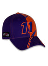 Denny Hamlin Element Hat in Orange and Purple - Right Side View