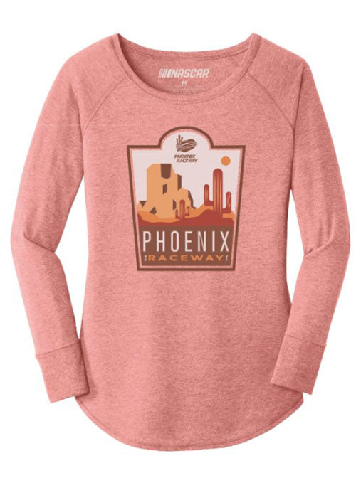Ladies Phoenix Long Sleeve T-Shirt in Blush Frost - Front View