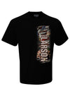 Kyle Larson Camo Patriotic T-Shirt in Black - Front View