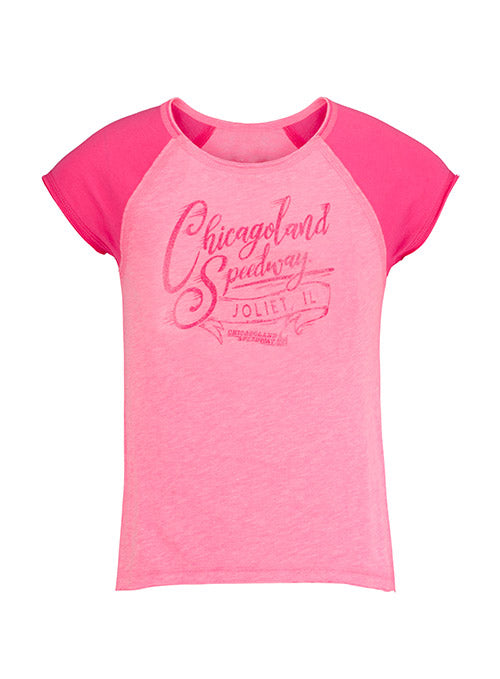 Youth Girls Chicagoland Speedway Script T-Shirt