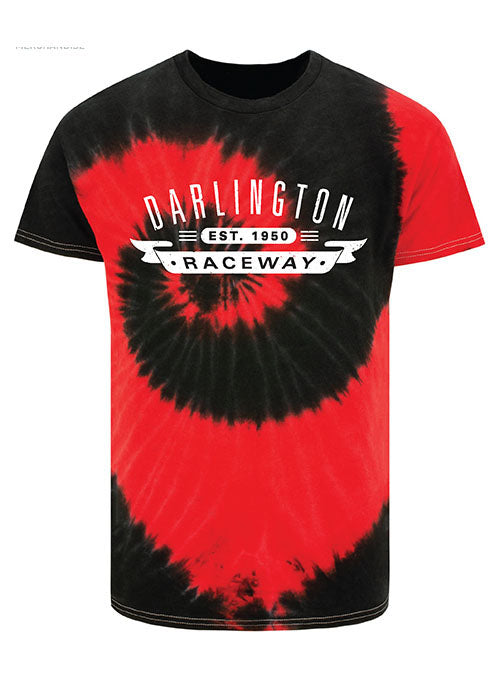 Darlington Tie Dye T-Shirt in Black- Front View