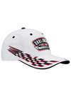 Darlington Checkered Hat in White - Right Side View
