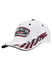 Darlington Checkered Hat in White - Left Side View