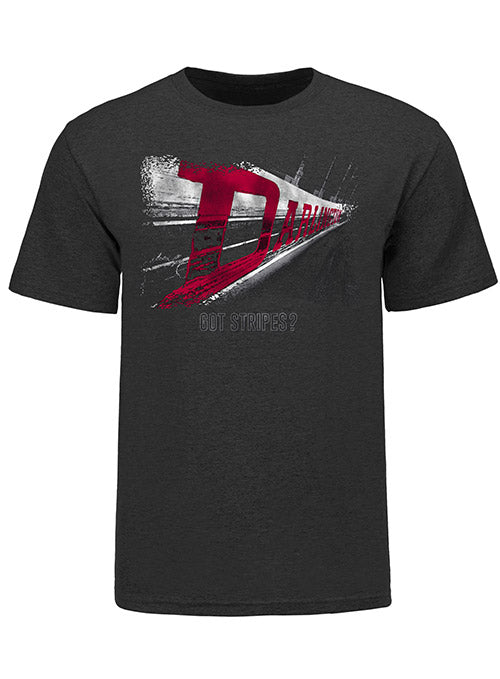 Darlington Earn Stripes T-Shirt in Grey - Front View
