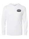 2023 Daytona 500 Hooded Long Sleeve T-Shirt in White - Front View
