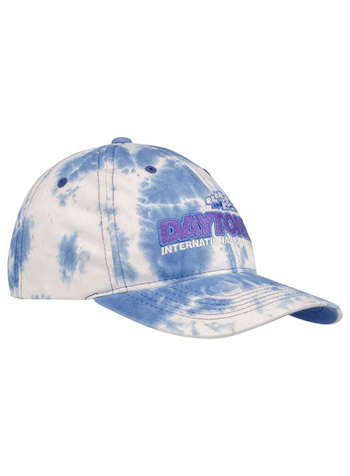 Ladies Daytona Tie Dye Hat in Blue - Right Side View