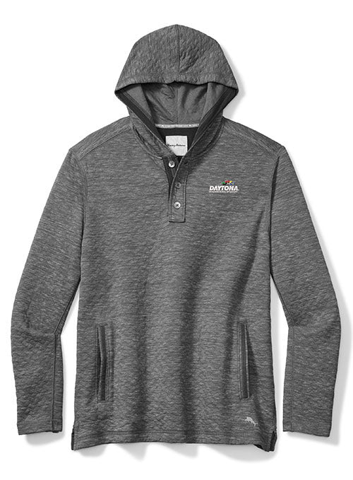 Daytona Tommy Bahama Hooded Pullover in Heather Grey - Front View