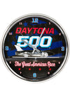 Daytona 500 Chrome Wall Clock