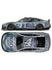 2023 Kevin Harvick Busch Light 1:64 Diecast in Silver and Light Blue - Side and Top Views