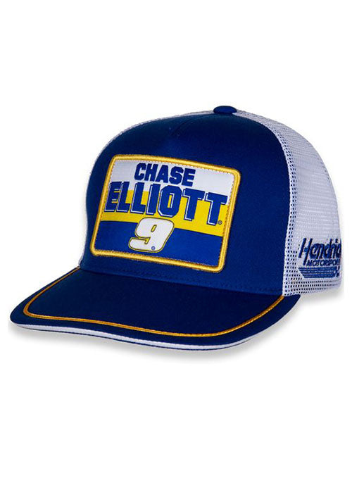 Chase Elliott Name & Number Hat in Blue and White - Left Front Angled View