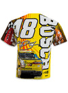 Kyle Busch Sublimated T-Shirt in Yellow- Back View