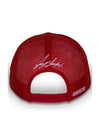 Joey Logano Vintage Patch Hat in Red and Dark Grey - Back View
