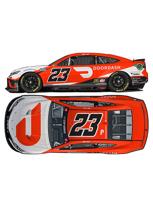2022 Bubba Wallace DoorDash 1:64 Diecast in Red- Top and Side View