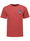 2022 Auto Club Double Header T-Shirt in Red- Front View