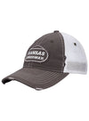 Ladies Kansas Distressed Hat in Grey - Left Side View