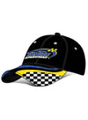 Kansas Speedway Checkered Bill Hat in Black- Side View
