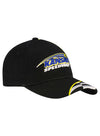 Kansas Checkered Hat in Black - Right Side View