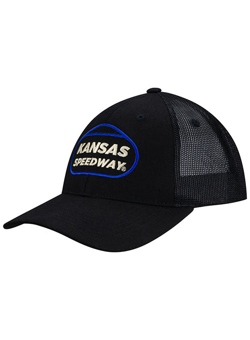 Kansas Tonal Outline Hat in Black - Left Side View