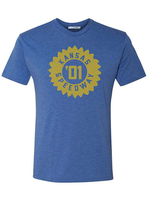 Kansas Sunflower T-Shirt in Blue - Front View