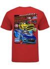 Martinsville Triple Header T-shirt in Red- Back View