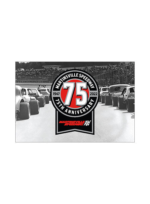 Martinsville 75th Anniversary Magnet in Black- Front View