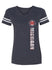 Ladies Retro Michigan T-Shirt in Vintage Navy - Front View