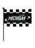 Michigan International Speedway Checkered Stick Flag