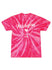 Youth Girls Michigan Tie Dye T-Shirt in Pink - Front View
