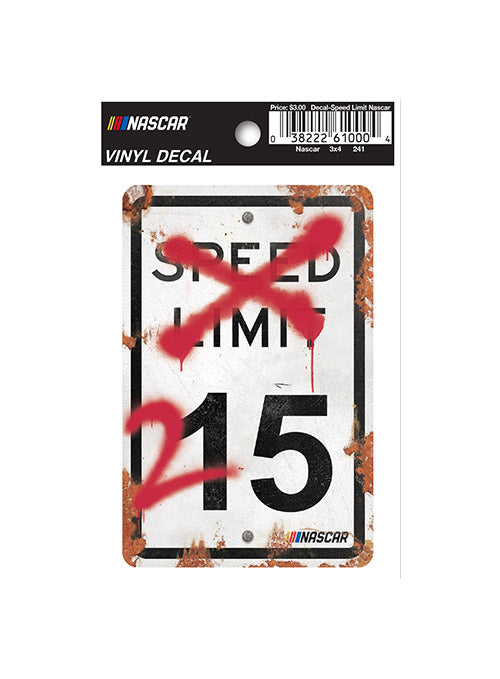 NASCAR Speed Limit Vinyl Decal