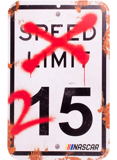 NASCAR Speed Limit Plastic Sign