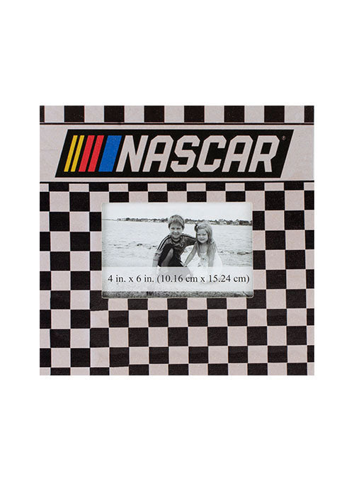 NASCAR Checkered Picture Frame in White- Front View