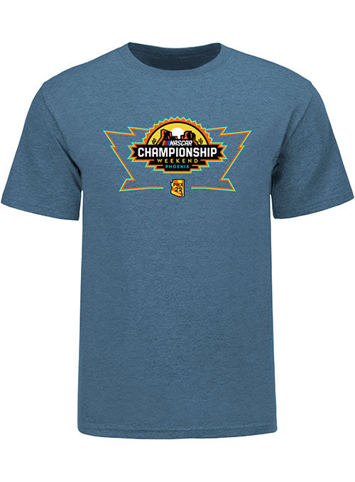 2022 Phoenix Championship Weekend T-Shirt in Blue- Front View