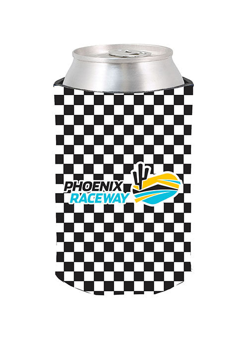 Phoenix Raceway 12 oz Checkered Can Cooler - Front View