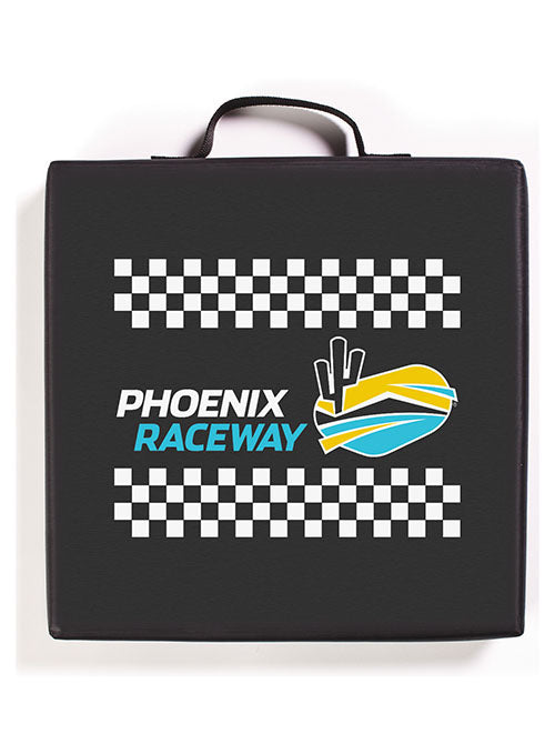 Phoenix Raceway Checkered Seat Cushion in Black- front View