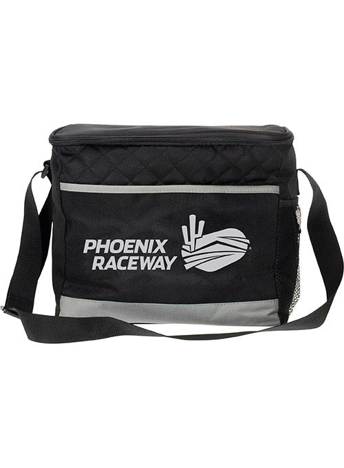 Phoenix Raceway Cooler in Black and Silver - Front View