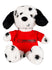 Richmond Plush Dalmation in White and Red- Front View