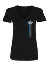 2022 Ladies Talladega Ghost Car T-Shirt in Black- Front View